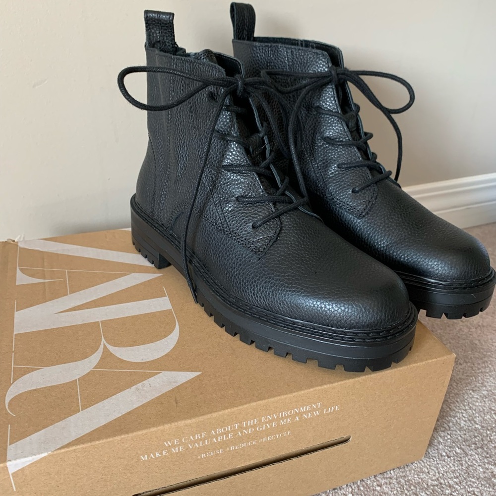 Zara leather boots